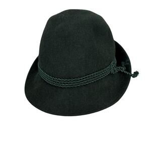 German Men's Trachten Hat Tirolerhut Jaegerhut Dark Green Euro - NL